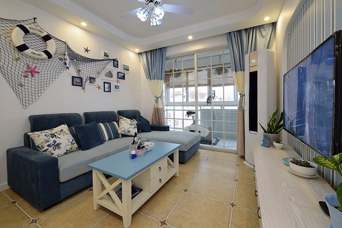 90平米小戶(hù)型簡(jiǎn)約裝修客廳效果圖