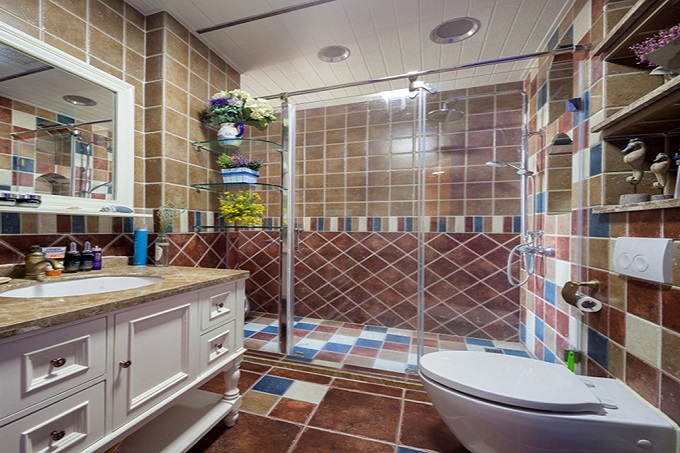 85平米地中海風格衛生間裝修效果圖