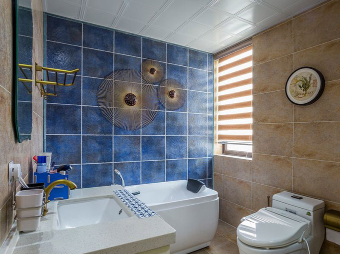 80平米三居室小戶型裝修衛生間效果圖