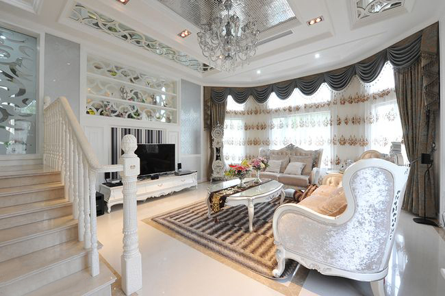 湘江世紀城140平北歐現(xiàn)代豪華裝修案例