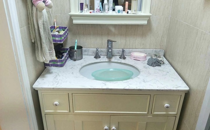 長沙64平簡歐風衛生間裝修效果圖