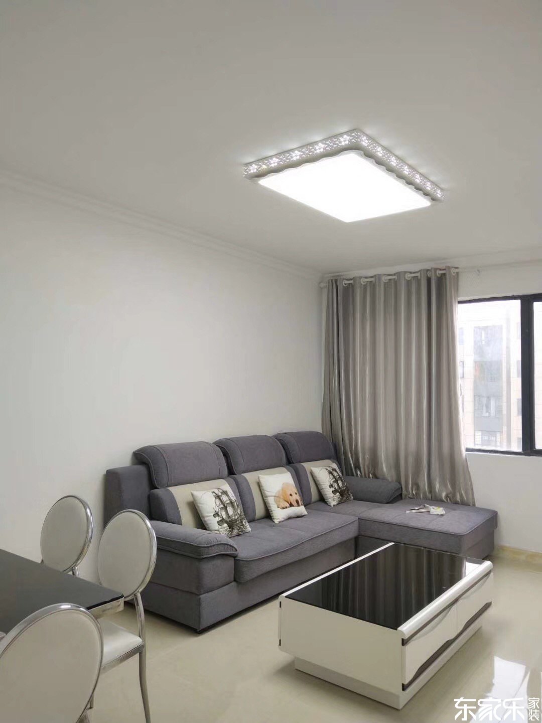 岳陽湖濱怡興花園80平米現代簡約裝修案例